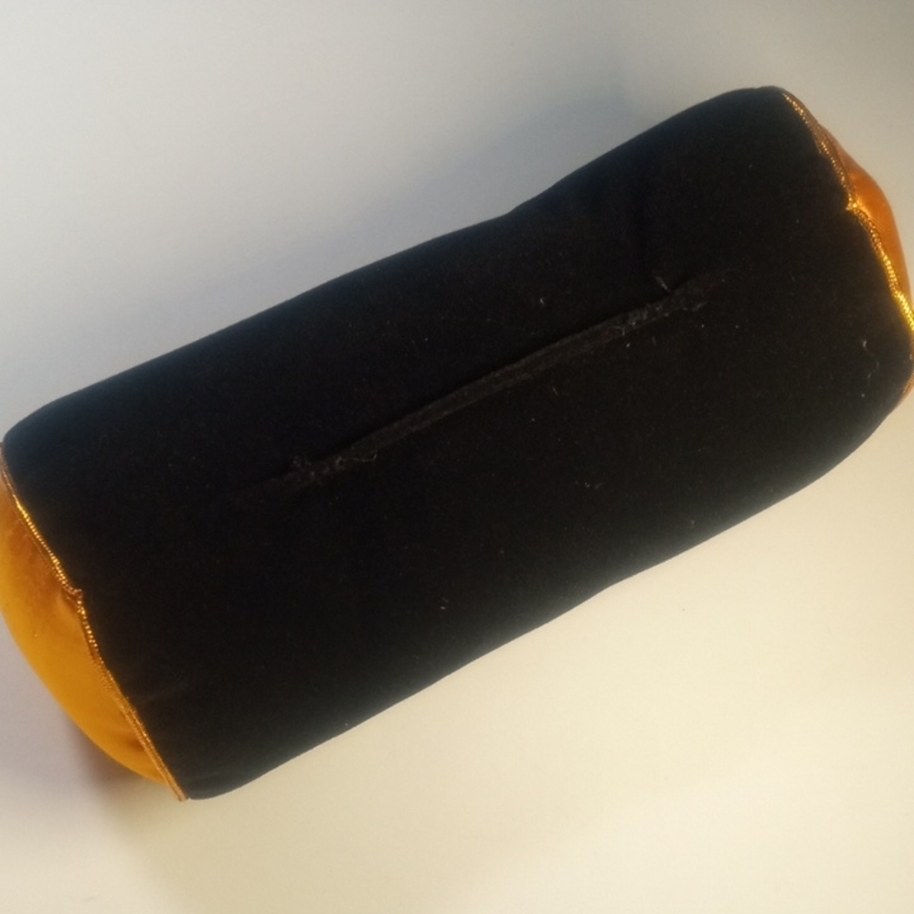 Fendi Bijoux Gold & Black Logo Jewelry Display Pillow Bolster 6” - Picture 4 of 9